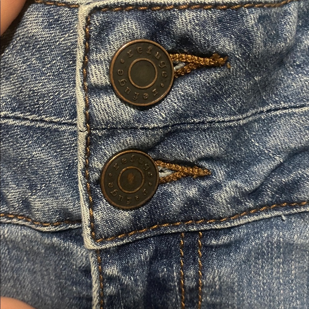 Refuge Women's Distressed Blue Skinny Jeans - Picture 7 of 7